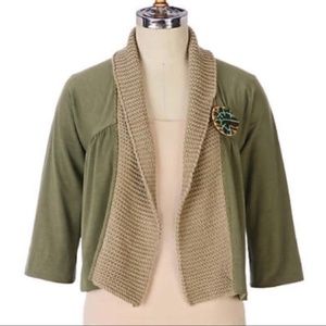 Anthropologie One September Olio Cardigan